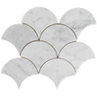Carrara Marble Mosaic Large Fans
