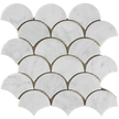 Carrara Marble Mosaic Small Fans Honed