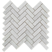 Carrara Marble Mosaic Herringbone Polished Small