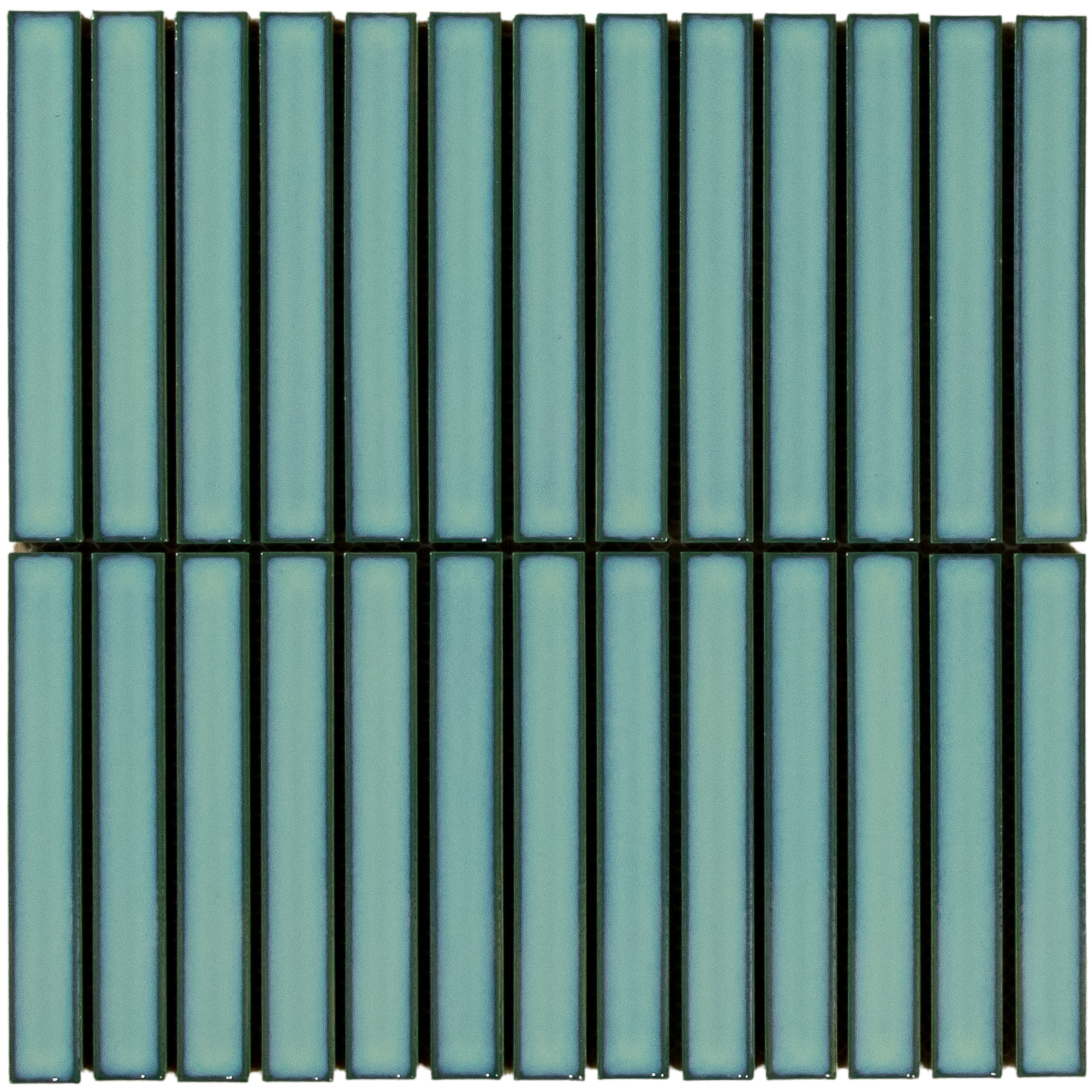 Clovelly Antique Light Green Gloss Concave Kit Kat Mosaic Mosaic