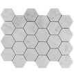 Carrara Marble Mosaic Hexagon Honed Large