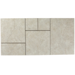 Travertine Stone Silver French Pattern In Out