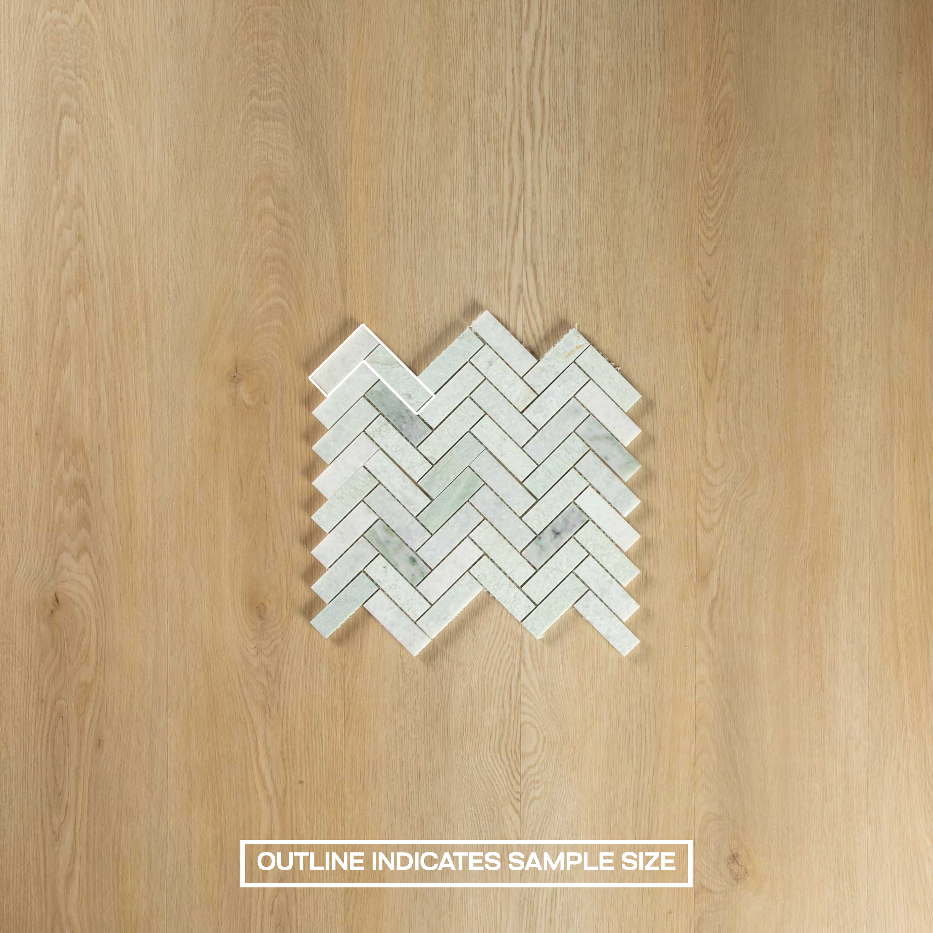 Ming Green Small Herringbone Honed Mosaic