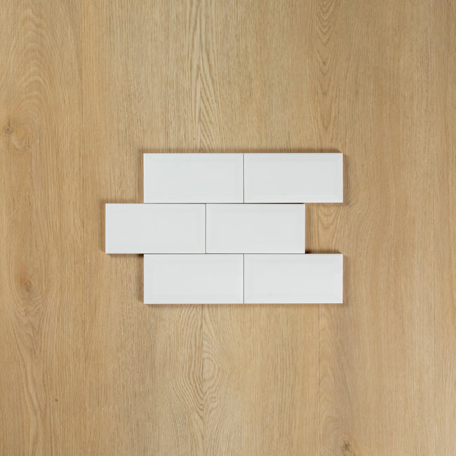 White Gloss Subway Bevelled