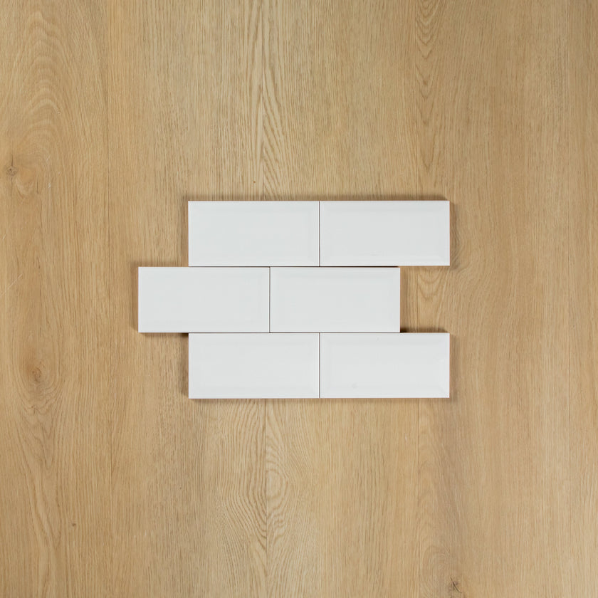 White Gloss Subway Bevelled