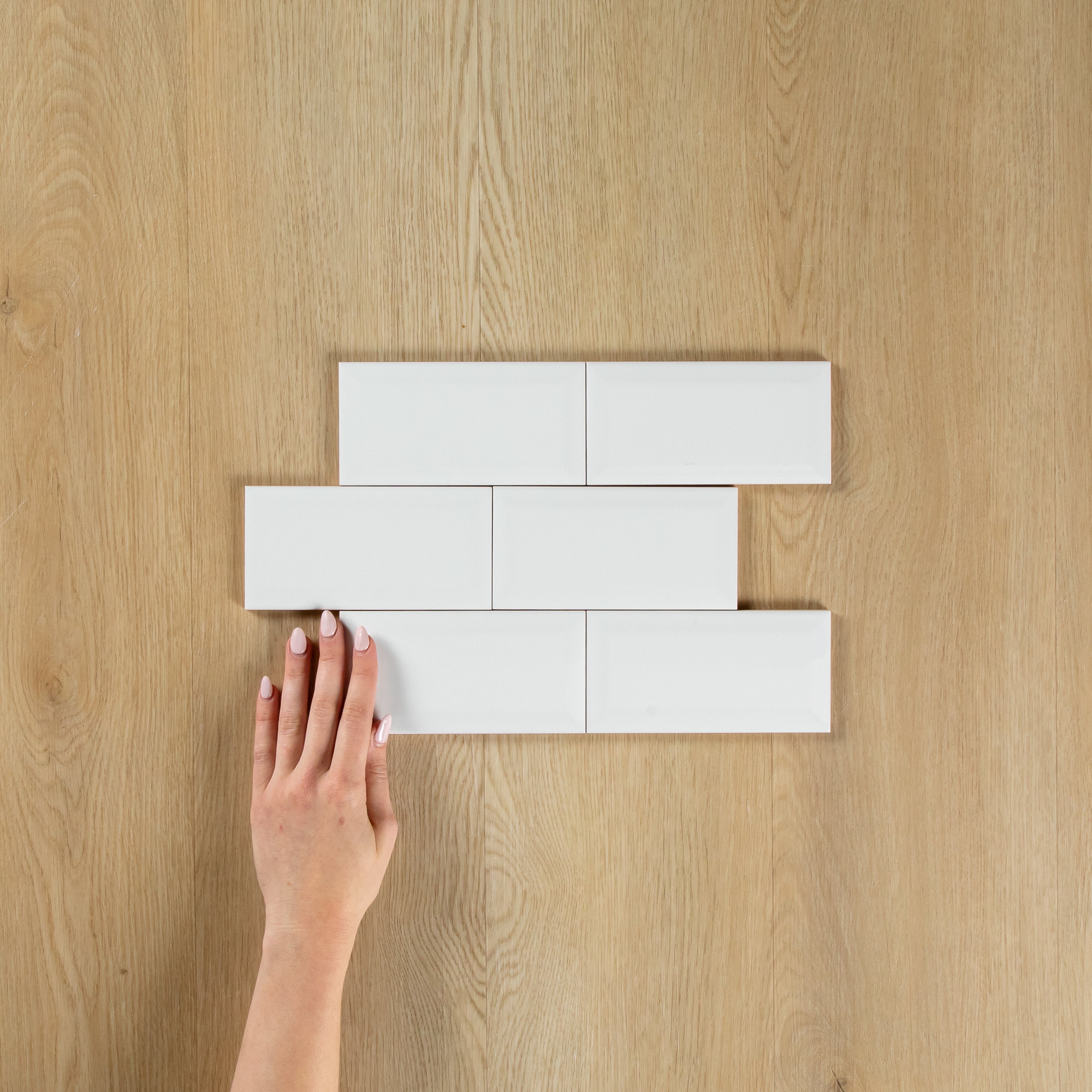 White Gloss Subway Bevelled