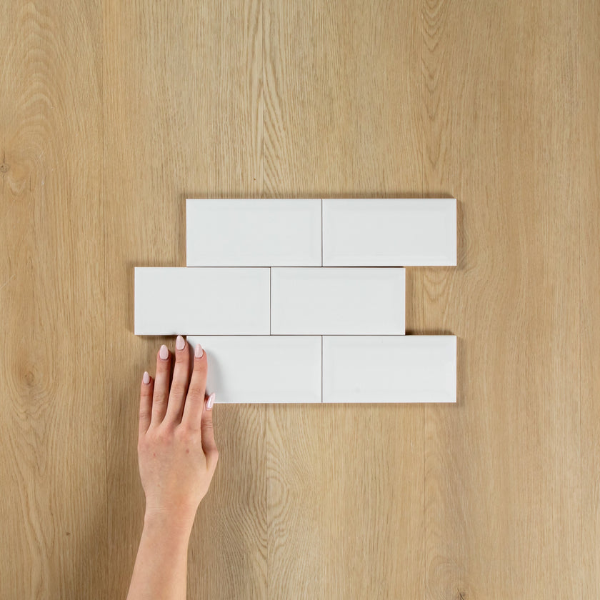 White Gloss Subway Bevelled