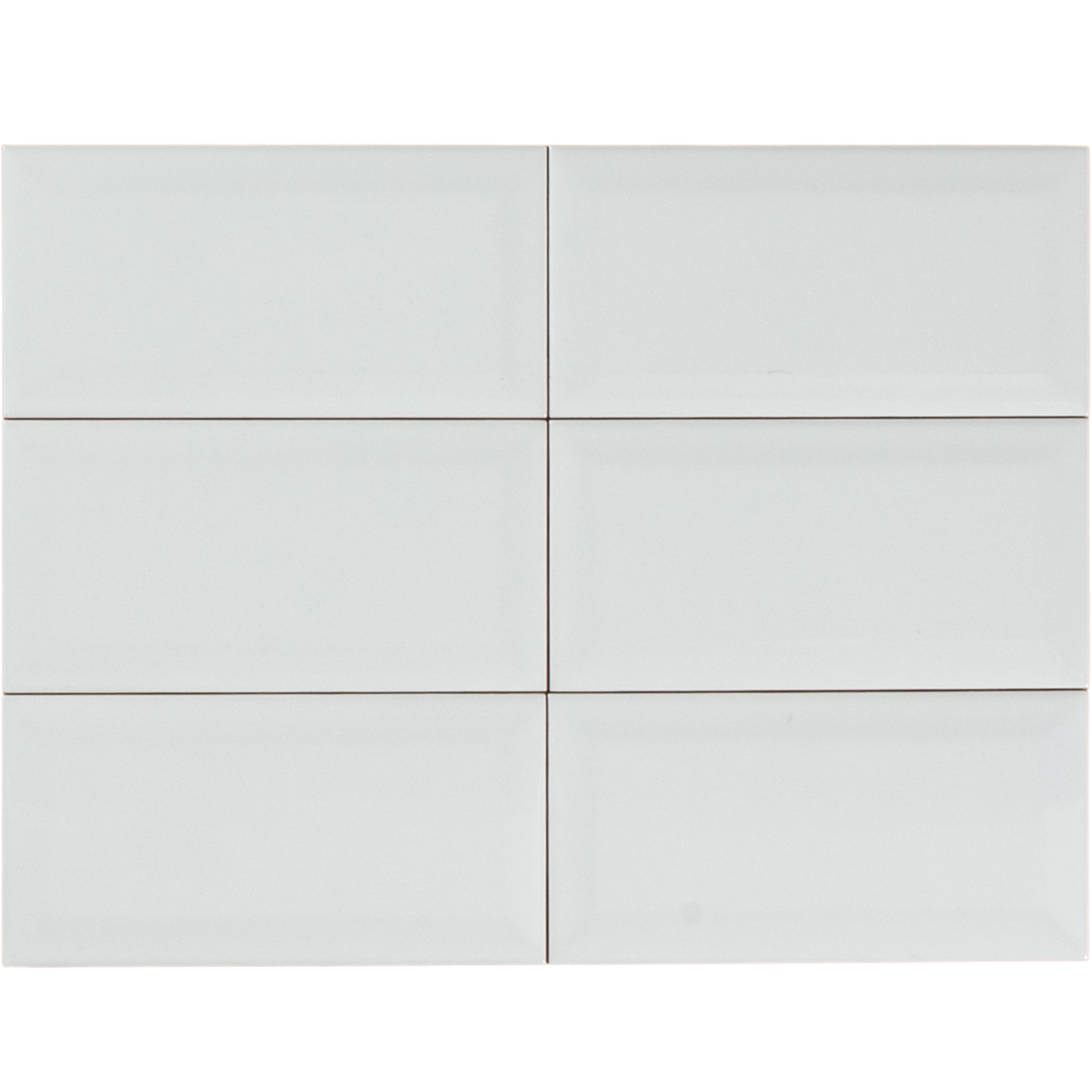 White Gloss Subway Bevelled