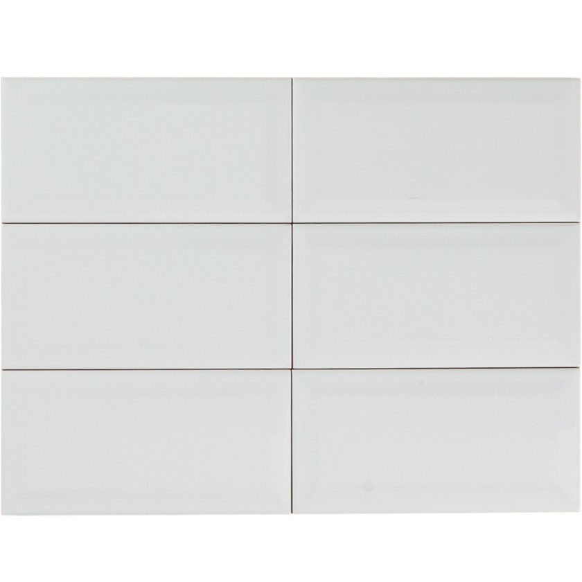 White Gloss Subway Bevelled