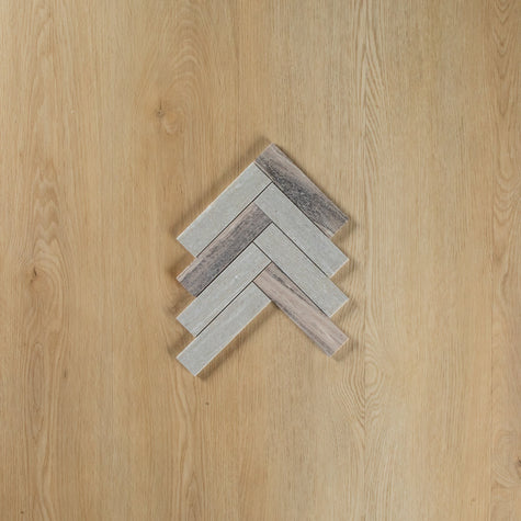 Blue Sandstone Herringbone Honed Mosaic