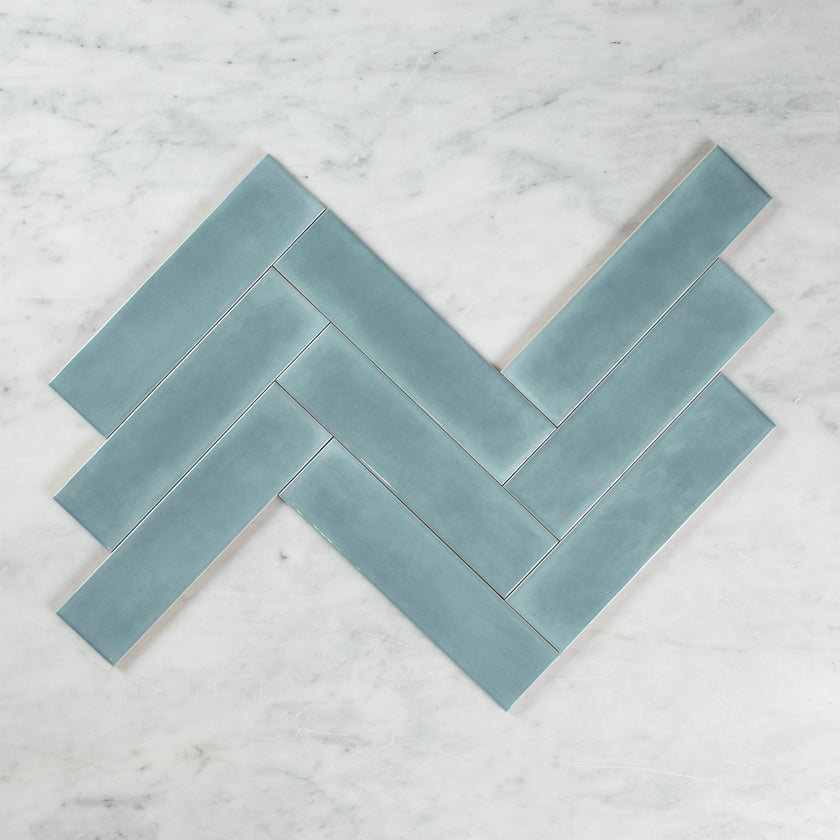 Boutique Baby Blue Gloss Subway Ripple