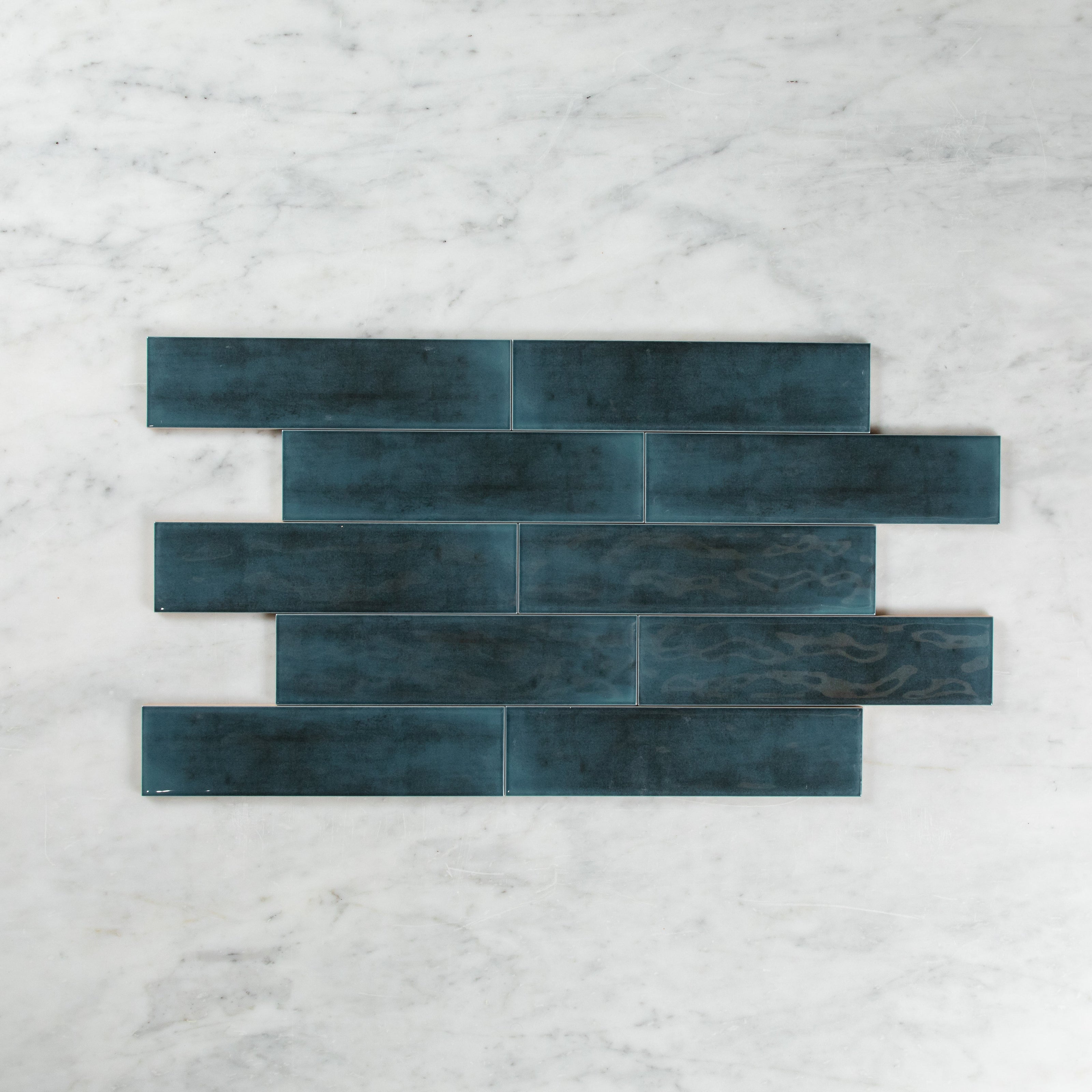 Boutique Navy Blue Gloss Subway Ripple