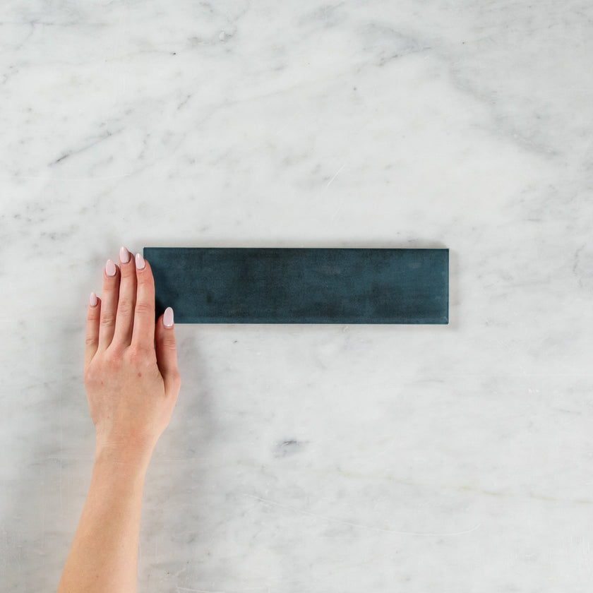 Boutique Navy Blue Gloss Subway Ripple