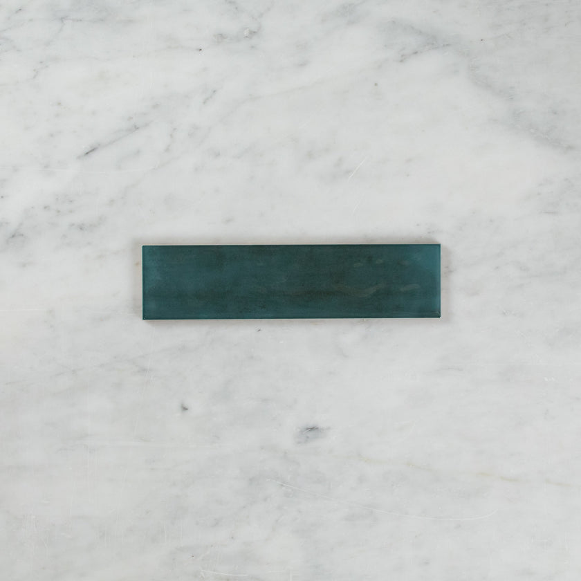 Boutique Peacock Green Gloss Subway Ripple