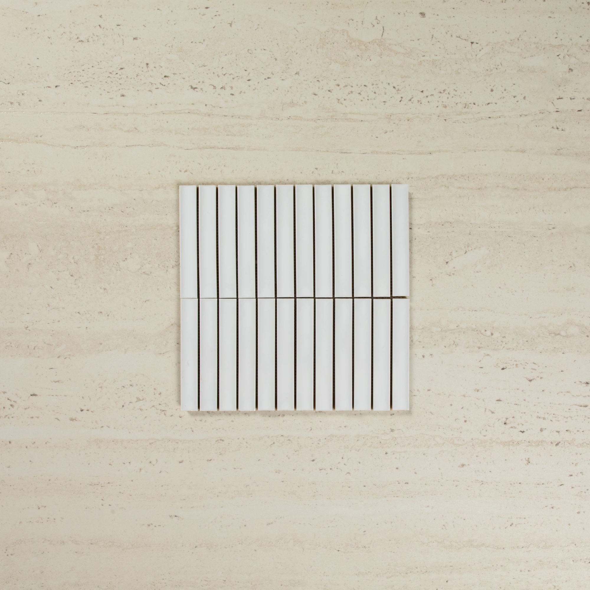 Clovelly Snow White Matte Concave Kit Kat Mosaic