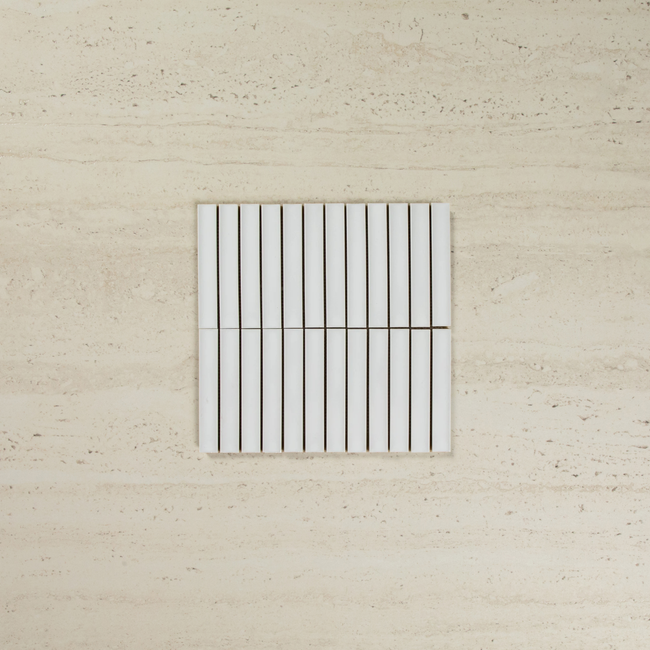 Clovelly Snow White Matte Concave Kit Kat Mosaic