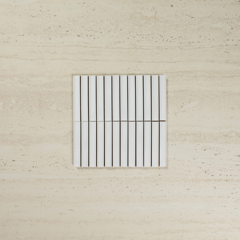 Clovelly Snow White Matte Concave Kit Kat Mosaic