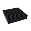 115 x 115 Brass Grate Top Used With Tile Insert Drain Black Matte