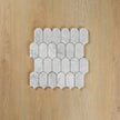 Carrara Marble Arch/Long Fish Scale Mosaic