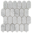 Carrara Marble Arch/Long Fish Scale Mosaic