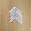 Carrara Marble Mosaic Herringbone XL