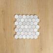 Carrara Marble Mosaic Hexagonal Honed