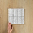 Carrara Marble Honed Concave Flute Mosaic