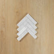Carrara Marble Mosaic Herringbone