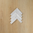 Carrara Marble Mosaic Herringbone