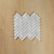 Carrara Marble Mosaic Herringbone Honed Small