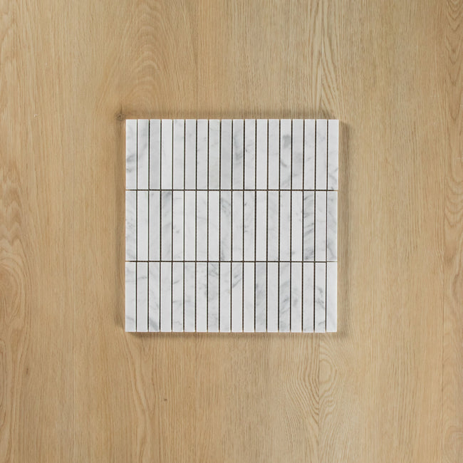 Carrara Marble Mosaic Kit Kat Natural Stone