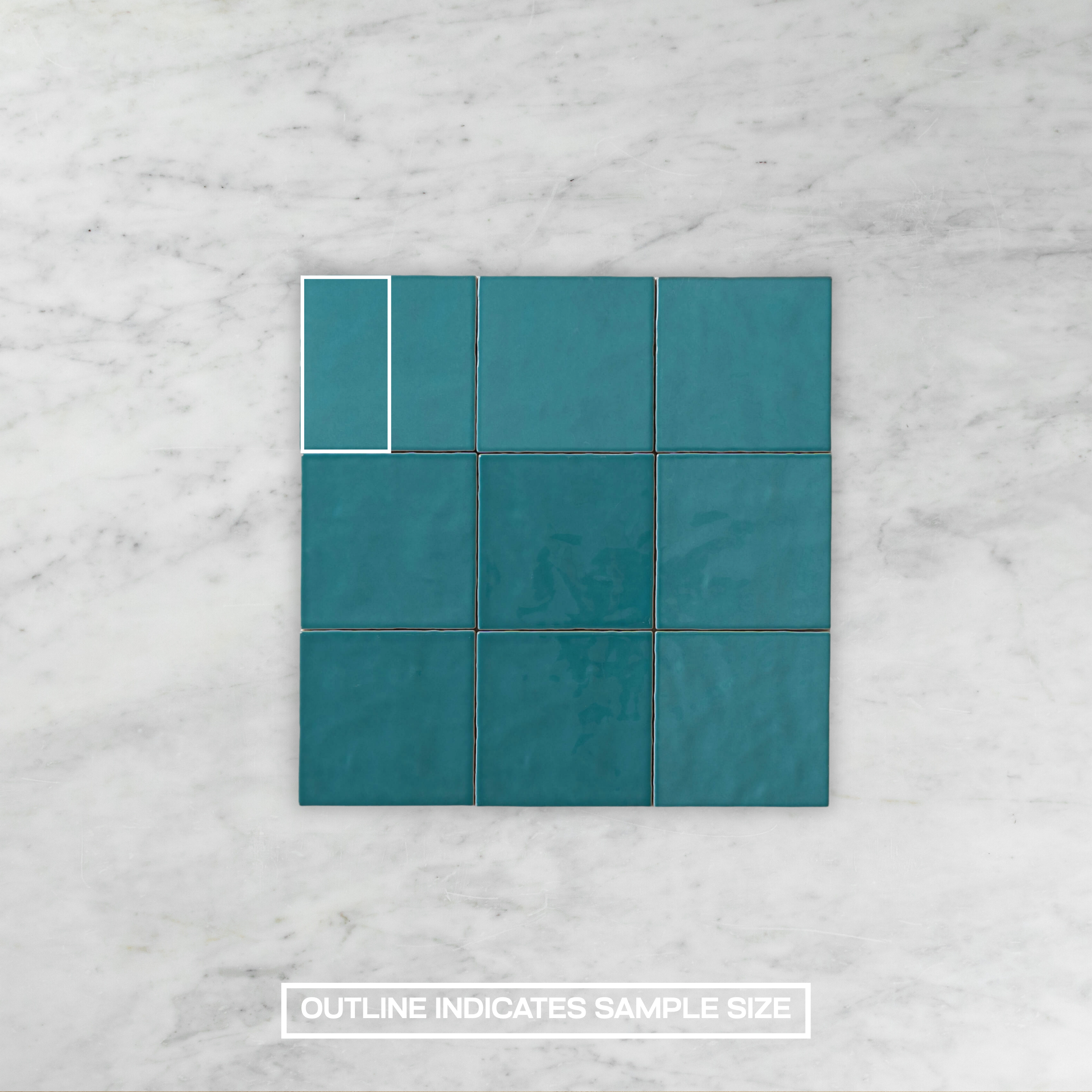 Casablanca Turquoise Gloss Square