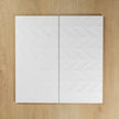 Travertine Cross Cut White + Chevron White