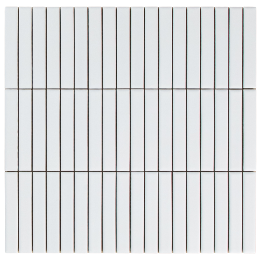 White Satin Porcelain Kit Kat Mosaic
