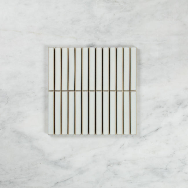 Clovelly Antique White Gloss Concave Kit Kat Mosaic