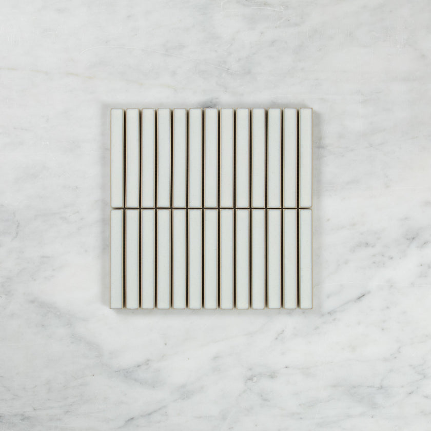 Clovelly Antique White Gloss Concave Kit Kat Mosaic