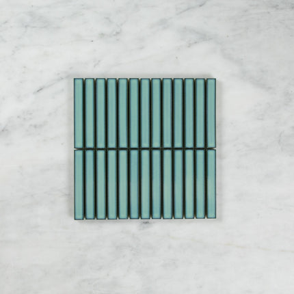 Clovelly Antique Light Green Gloss Concave Kit Kat Mosaic Mosaic