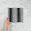 Clovelly Antique Grey Gloss Concave Kit Kat Mosaic