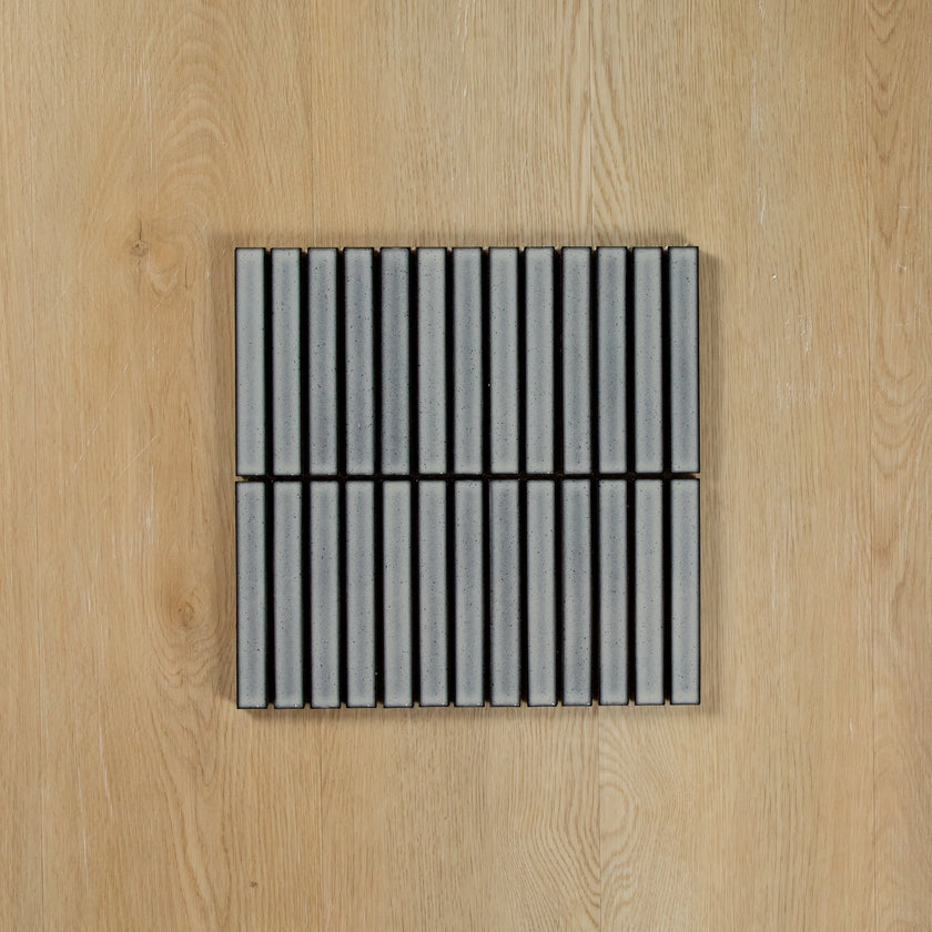 Clovelly Antique Grey Gloss Concave Kit Kat Mosaic