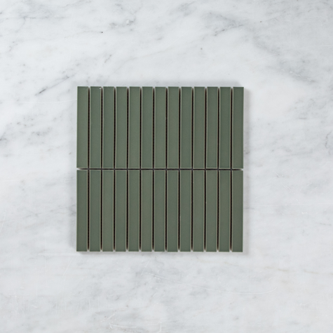 Clovelly Pearl Olive Matte Concave Kit Kat Mosaic