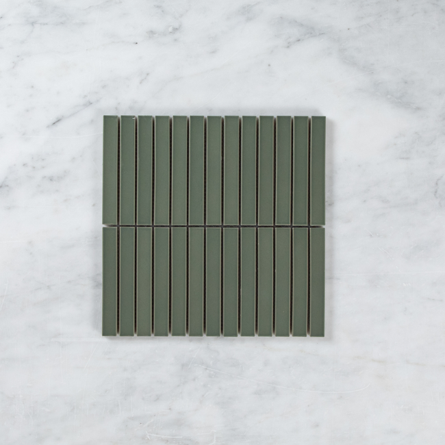 Clovelly Pearl Olive Matte Concave Kit Kat Mosaic