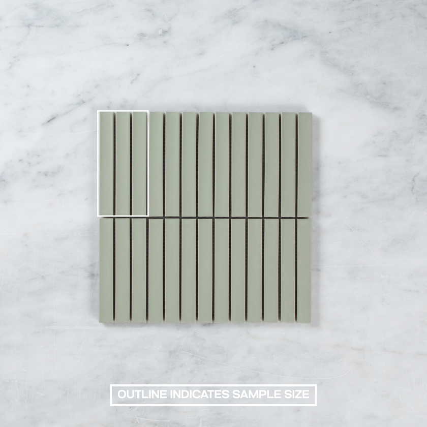 Clovelly Pearl Sage Matte Concave Kit Kat Mosaic