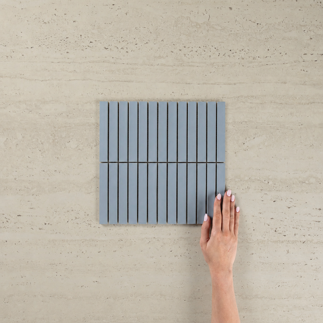 Clovelly Pearl Saphire Matte Concave Kit Kat Mosaic
