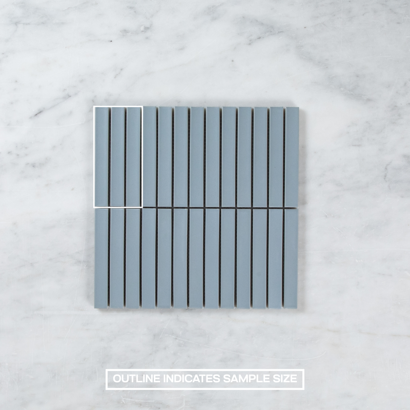 Clovelly Pearl Saphire Matte Concave Kit Kat Mosaic