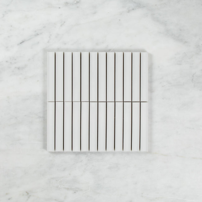 Clovelly Snow White Gloss Concave Kit Kat Mosaic