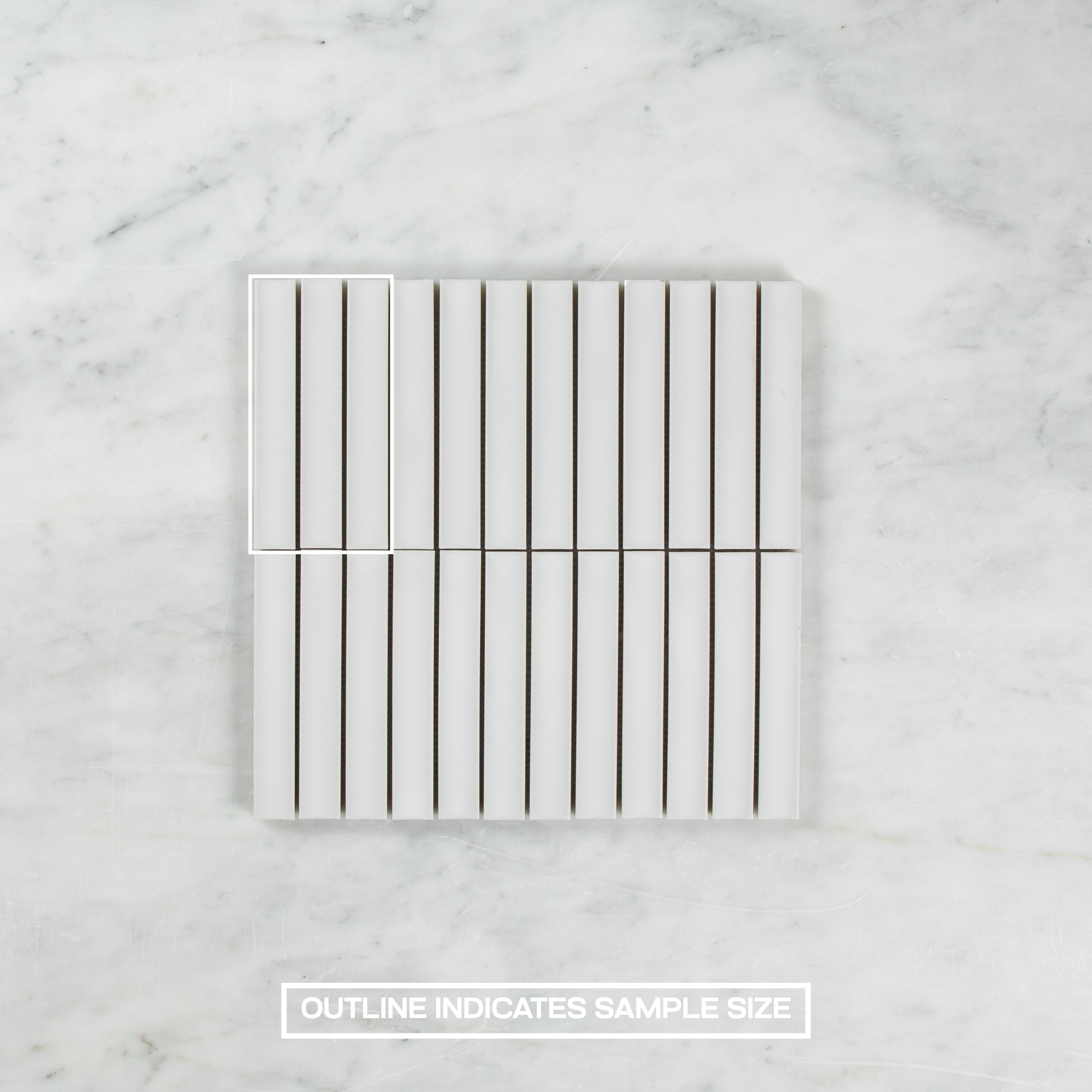 Clovelly Snow White Matte Concave Kit Kat Mosaic