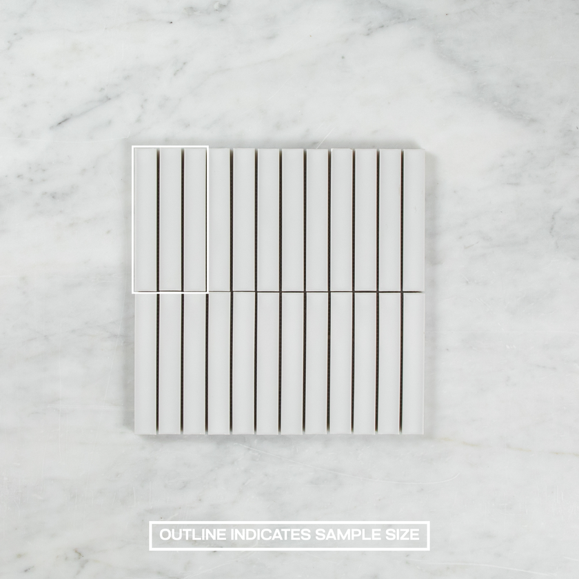 Clovelly Snow White Matte Concave Kit Kat Mosaic