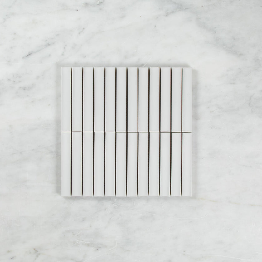 Clovelly Snow White Matte Concave Kit Kat Mosaic