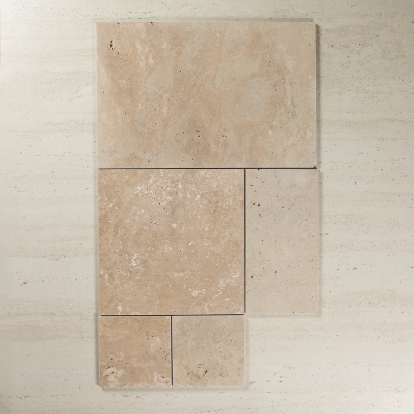 Travertine Latte French Pattern 12mm