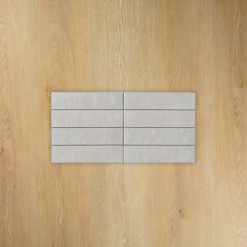 Bricks Off White Glossy Subway